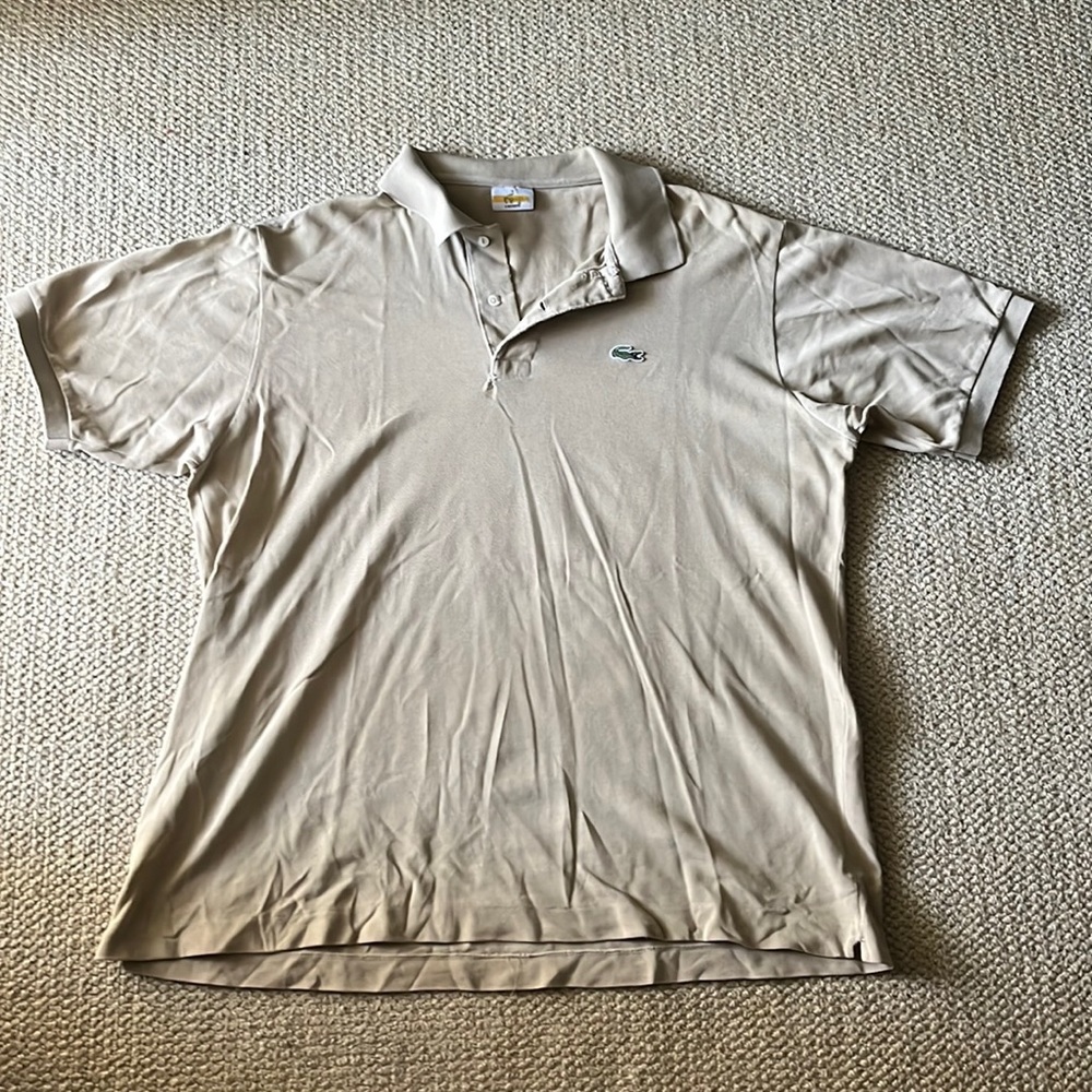 Beige Lacoste polo shirt